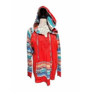 Panhandle Women Hoodie Sz XL Western Aztec Patterned Y2K USA Distressed